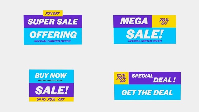 Sale Discount Banners 98 , Fully Editable and Animated