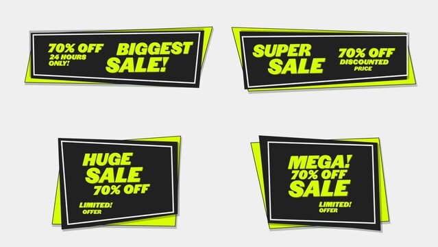 Sale Discount Banners 97 , Fully Editable and Animated