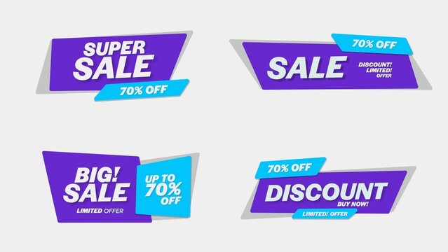 Sale Discount Banners 99 , Fully Editable and Animated