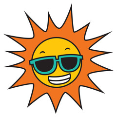 cute sun wear eye glasses summer holiday beach element