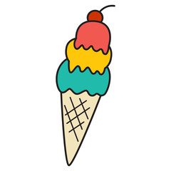 ice cream icon  summer holiday beach element
