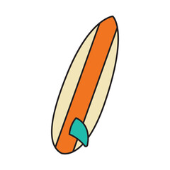cute surf board summer holiday beach element