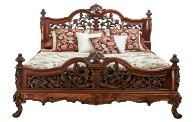 Accent Bed Angles View for Home Interior Design - Transparent Cut Out