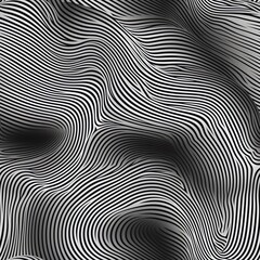 Fototapeta premium Abstract black and white wavy stripes.