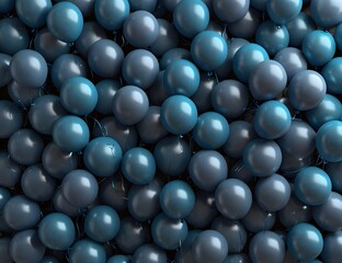 Festive sweet blue balloons background banner celebration theme
