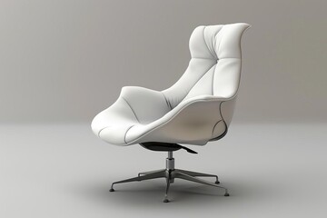 office chair modern ergonomic furniture comfortable design seating product rendering 3d minimalist 
