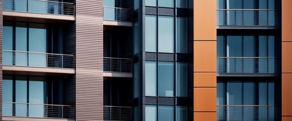 Obraz premium Background Geometric Building Facades Abstract patterns formed b
