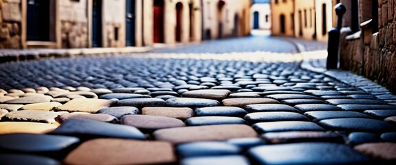 Background Historic Cobblestone Streets Charming, narrow streets