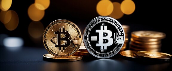 Business Abstract representation of cryptocurrency and blockchai