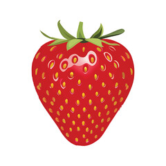 Free vector strawberry fruit on white background icon isolated