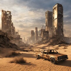 Desert ruins of a city