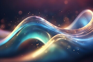Obraz premium Abstract wave elegant shiny background. luxurious 3d curve resembling a graceful wave glowing