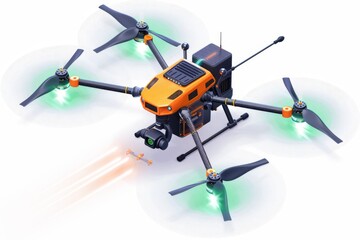 Sustainable farming with eco-friendly drones enhances crop health, remote sensing, and pesticide application for efficient smart farming practices.