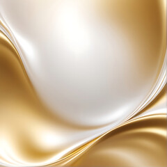 Abstract white gold Gradient background luxury with golden line wave that looks modern blurry background. ai