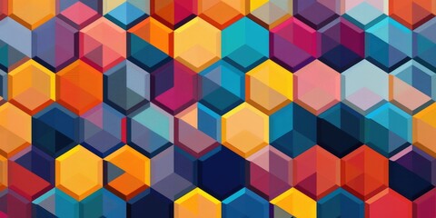 Obraz premium Hive geometric design. simple abstract. clean lines. flat design. hexagon inspired. abstract painting backgrounds. fine art