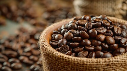 coffee beans on coffee cup