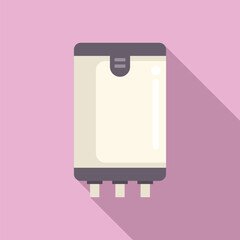 Flat design icon of a beige cutting board, perfect for culinary and kitchenthemed graphics