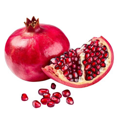 Sliced Halved Pomegranate - Transparent Cut Out