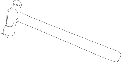 Fototapeta premium artisan and agricultural tools in continuous line art