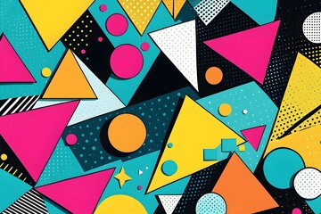 Obraz premium Cheerful abstract background comic book style halftone patterns. colorful comic background