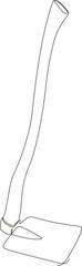artisan and agricultural tools in continuous line art