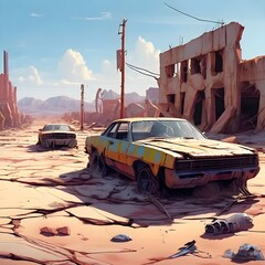 Desert ruins of a city