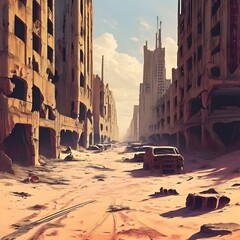 Desert ruins of a city