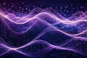 Obraz premium Curve representing technology and data wave form background, with glowing edges surrounded