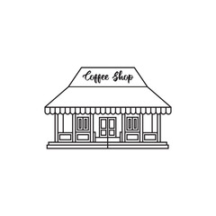 Cafe, coffee, building icon. Simple line, outline vector elements of city for ui and ux, website or mobile application
