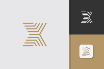 x logo design vector template