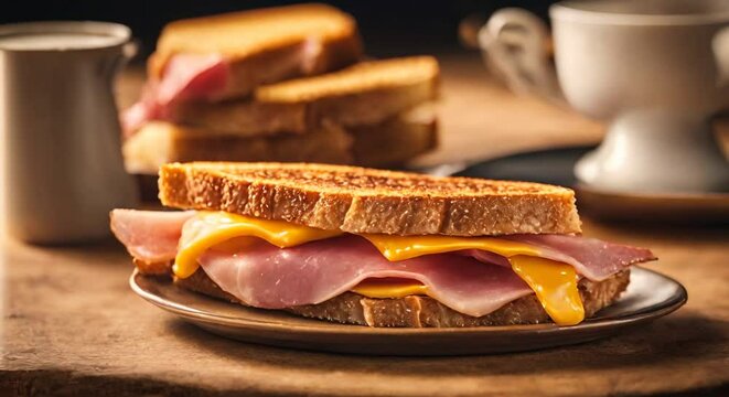 A Classic Start: Grilled Cheese and Ham for Breakfast
