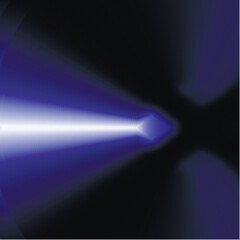 Abstract design. Beam of light on a metal surface