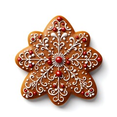 gingerbread cookies isolated on white