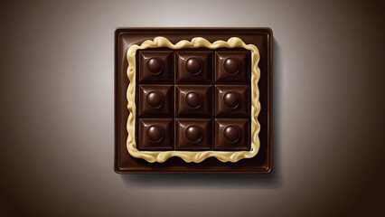 Obraz premium Chocolate bar, candy sweet, cacao beans and powder on wooden background 