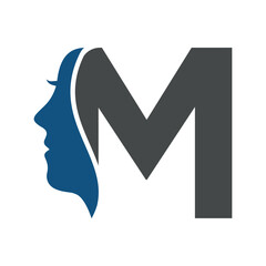 Initial Beauty Logo combine with letter M vector template