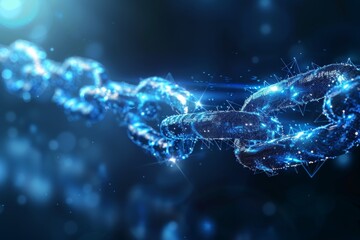 Blockchain technology illustration created with generative ai