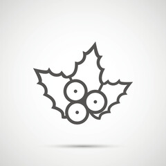 Icon Christmas berries for holiday season