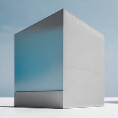 Absract Architecture Blue Concrete Sculpture