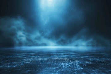 Dark, blurry, simple background, blue abstract background gradient blur, Studio light - Generative ai
