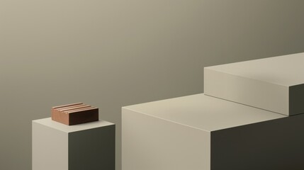 Stone podium. Abstract background with minimalist style for product brand presentation. Mockup...