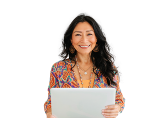 Native American Woman with Laptop