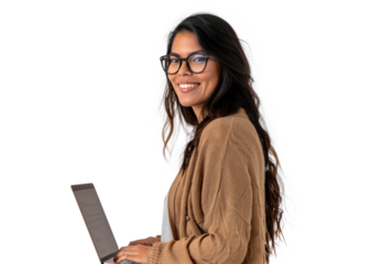 Native American Woman with Laptop