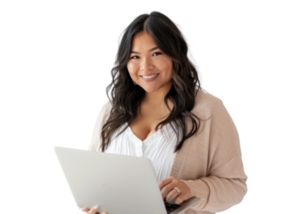 Native American Woman with Laptop