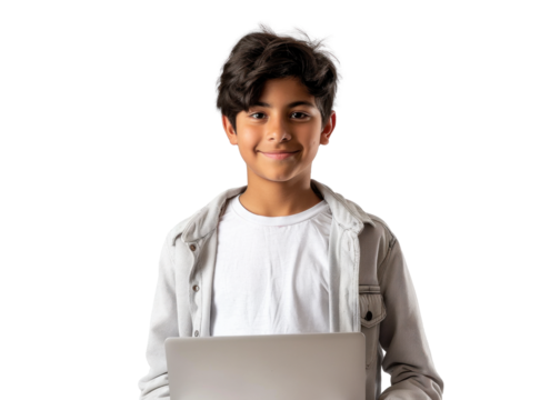 Young Native American with Laptop