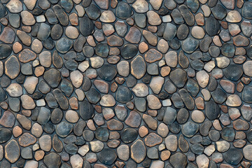 Pebble stone pattern with assorted colors, seamless design for natural decoration, soothing tile ornament