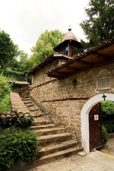 The entrance to St. Nicholas, Nikolay, Nikola Convent, Monastery, dedicated to Saint Nicholas the Miracle Worker, Maker, in Arbanasi, close to Veliko Tarnovo, Bulgaria