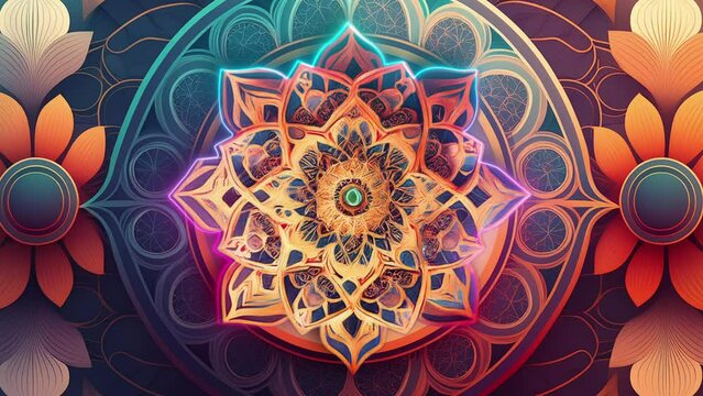 Mandala Patterns Hypnotic Background 4K 60 FPS
