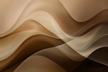 Abstract background with brown and beige color waves