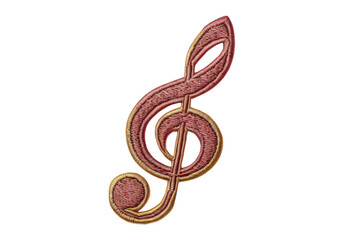 Obraz premium Detailed close-up of a textured treble clef symbol. Perfect for music-related designs or educational materials.