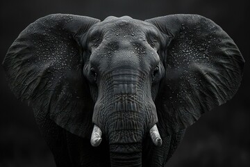 African elephant (Loxodonta africana) close up portrait
